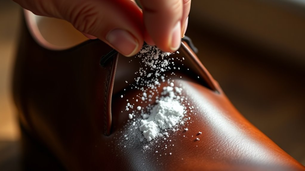 apply powder to reduce squeaks