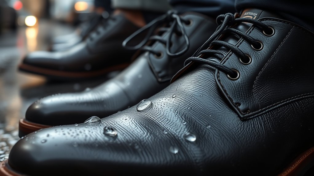 apply waterproof leather spray