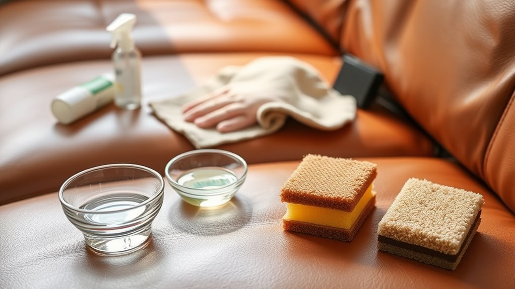 avoid harsh chemicals and abrasives