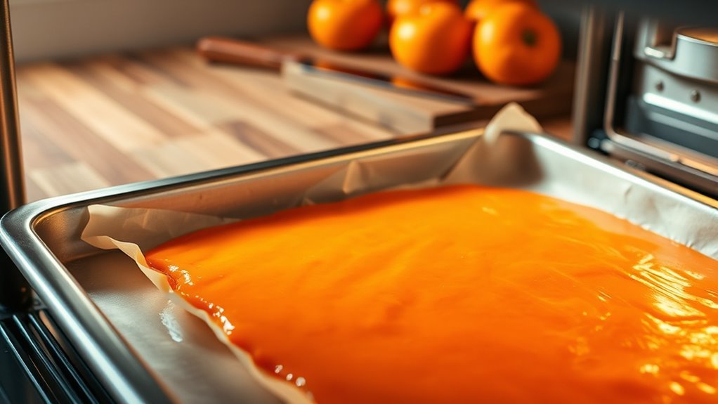 bake fruit into leather