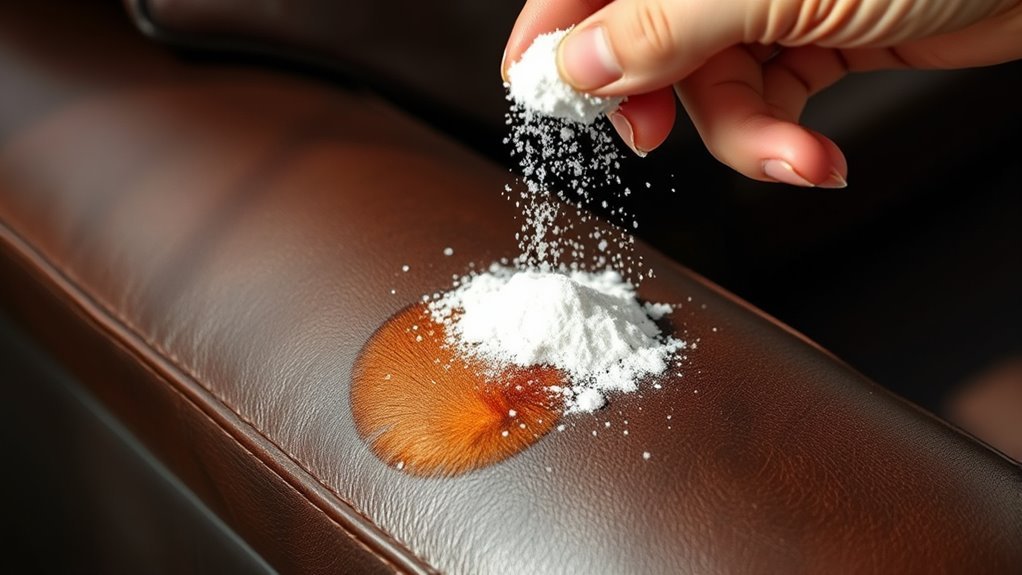 baking soda absorbs grease