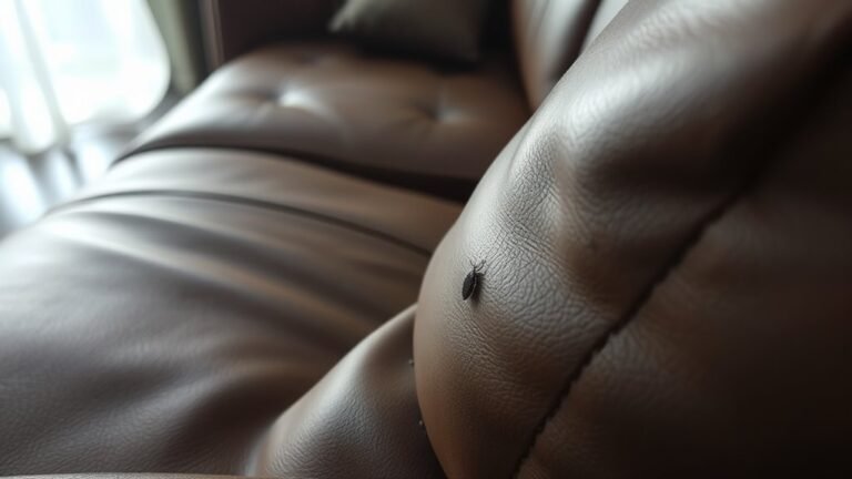 bed bugs on leather couch
