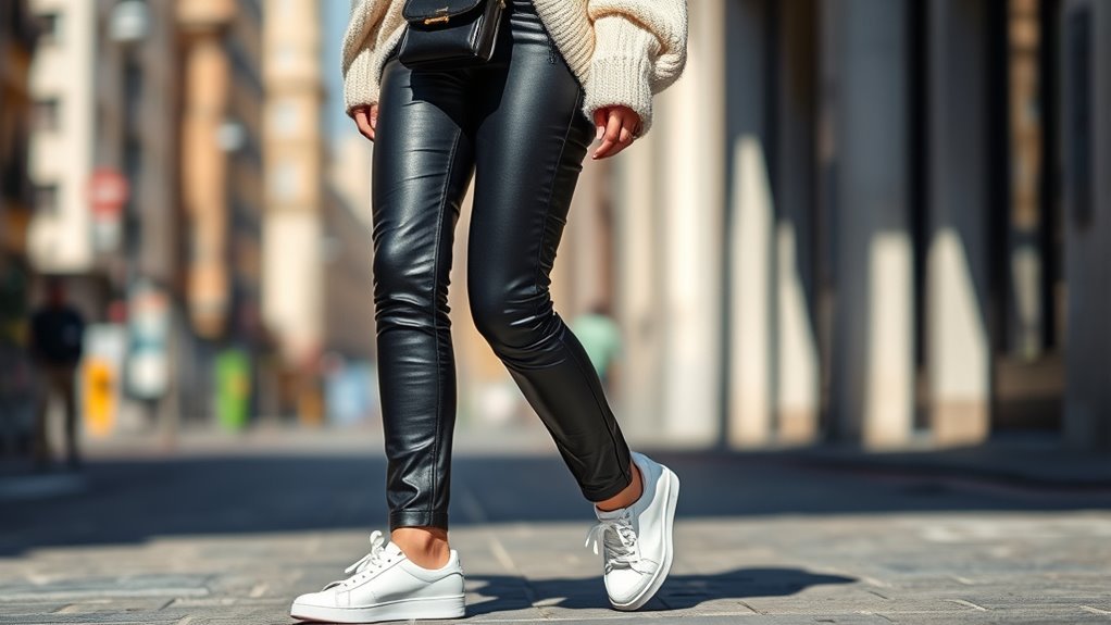 casual chic leather styling