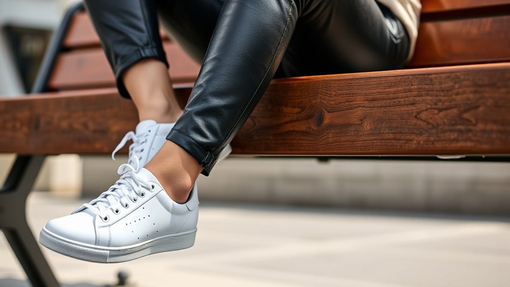 casual leather sneaker pairing