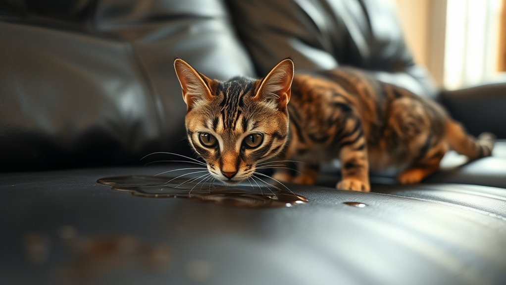 cats urinate on leather furniture