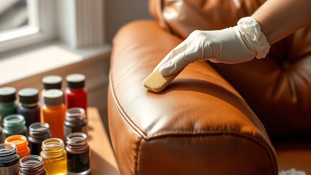 choose appropriate leather coloring products