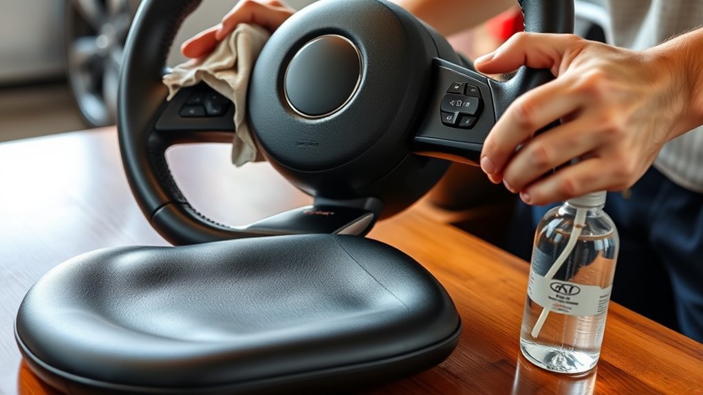 clean and warm steering wheel