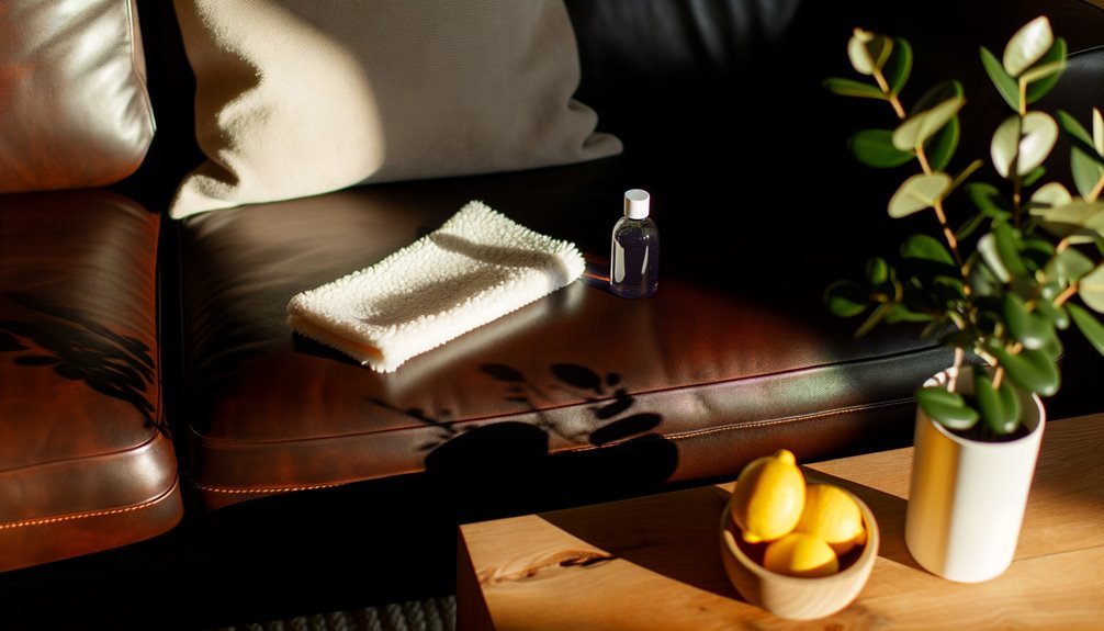 clean leather furniture properly