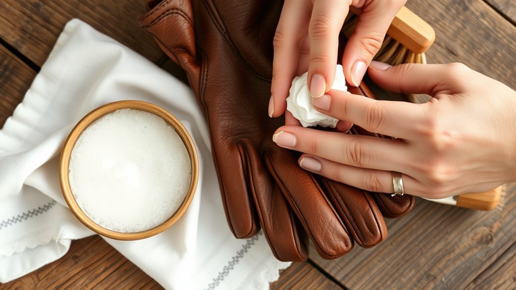 clean leather gloves properly