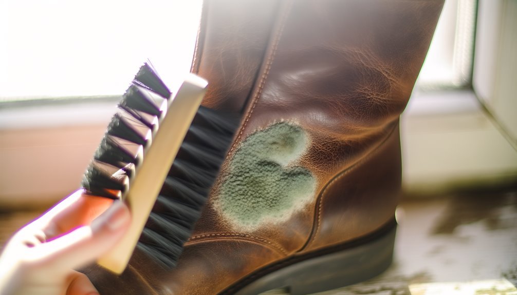 clean leather mold effectively
