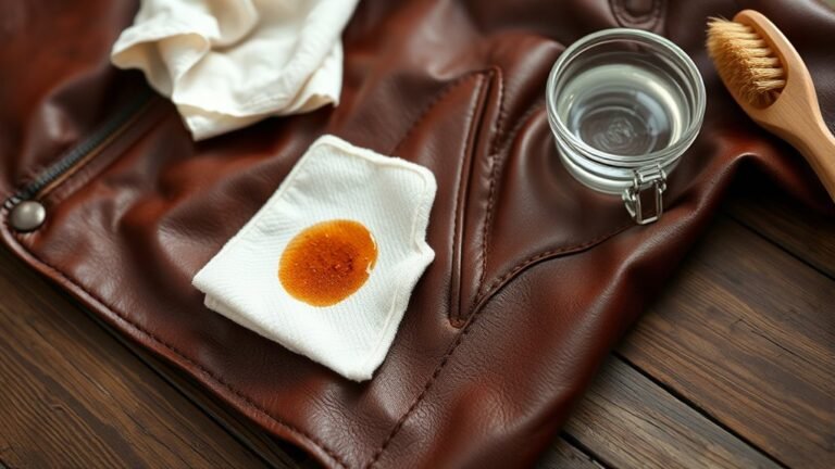 clean leather oil stain
