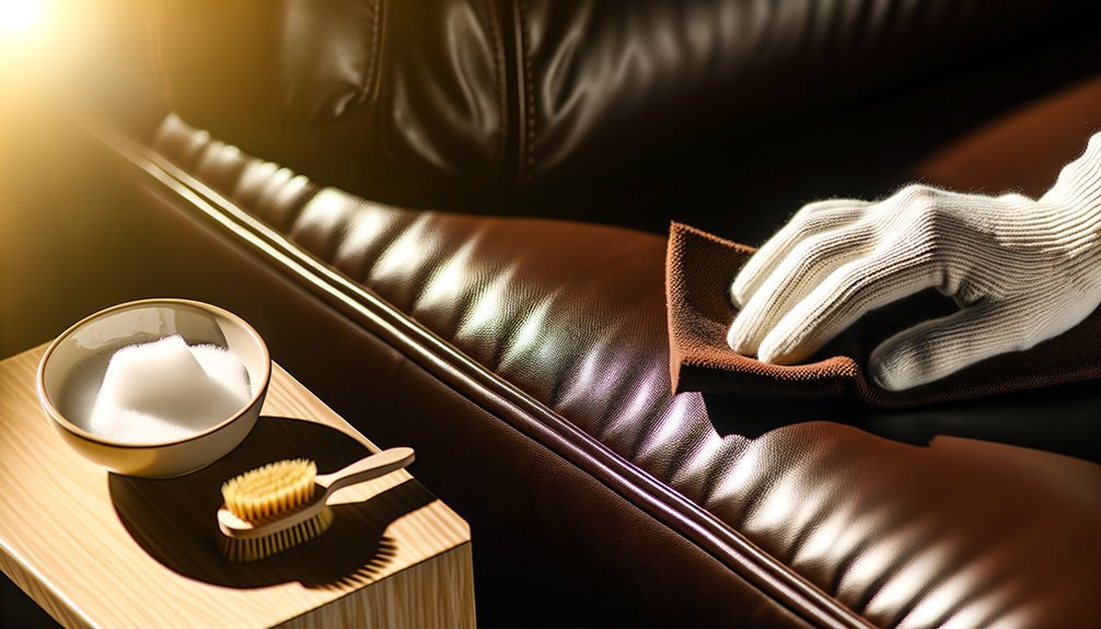 clean leather sofa properly