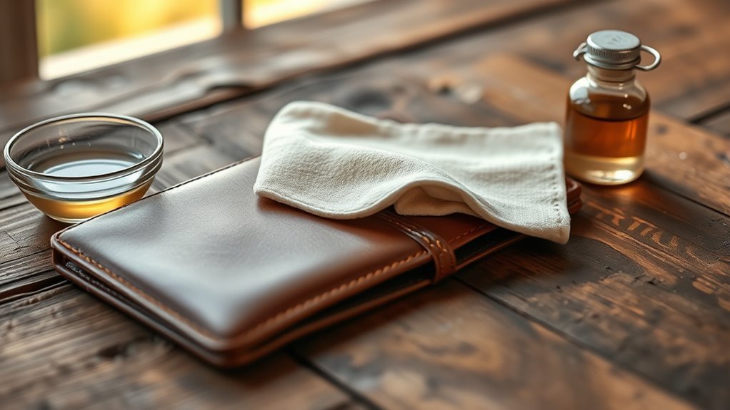 clean leather wallet properly