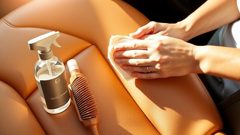 cleaning leather seats effectively