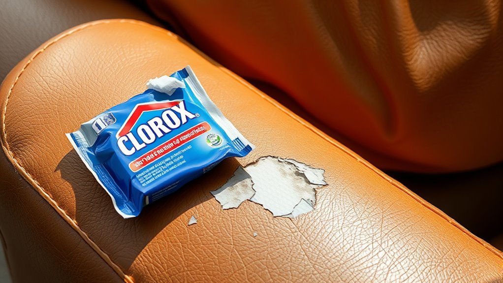 clorox harms leather integrity
