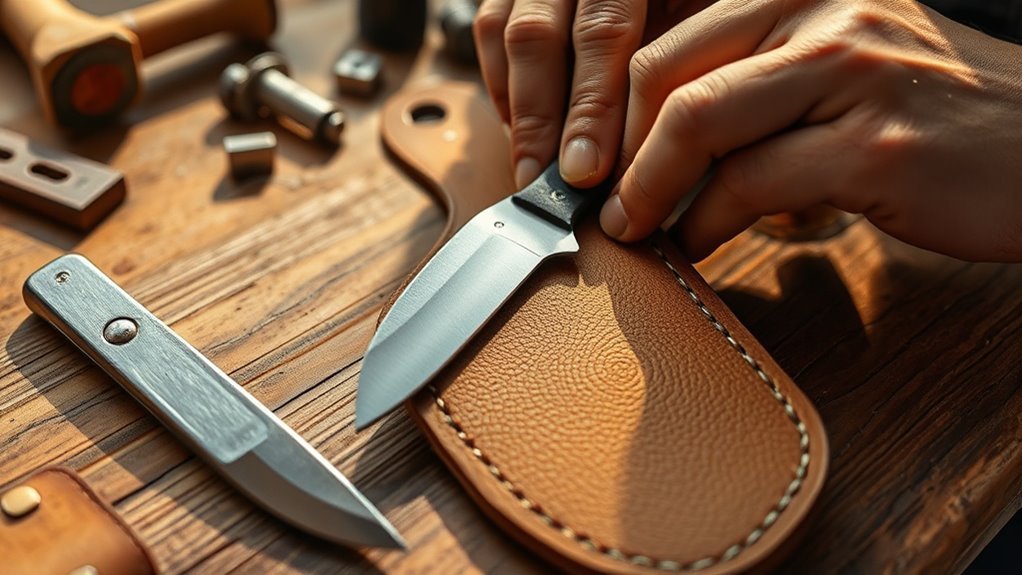 crafting a leather knife sheath