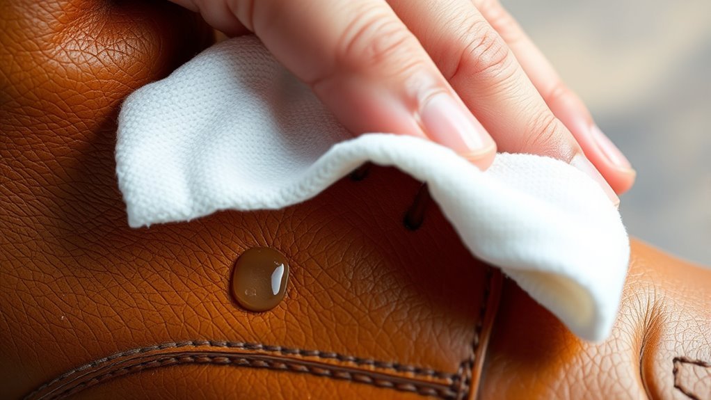 damp cloth gently wipes