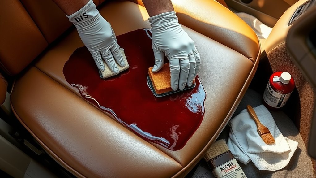 dye leather seats step by step