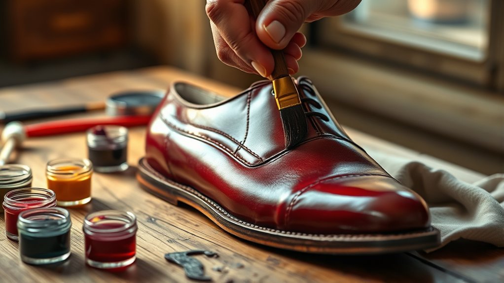 dye leather shoes easily