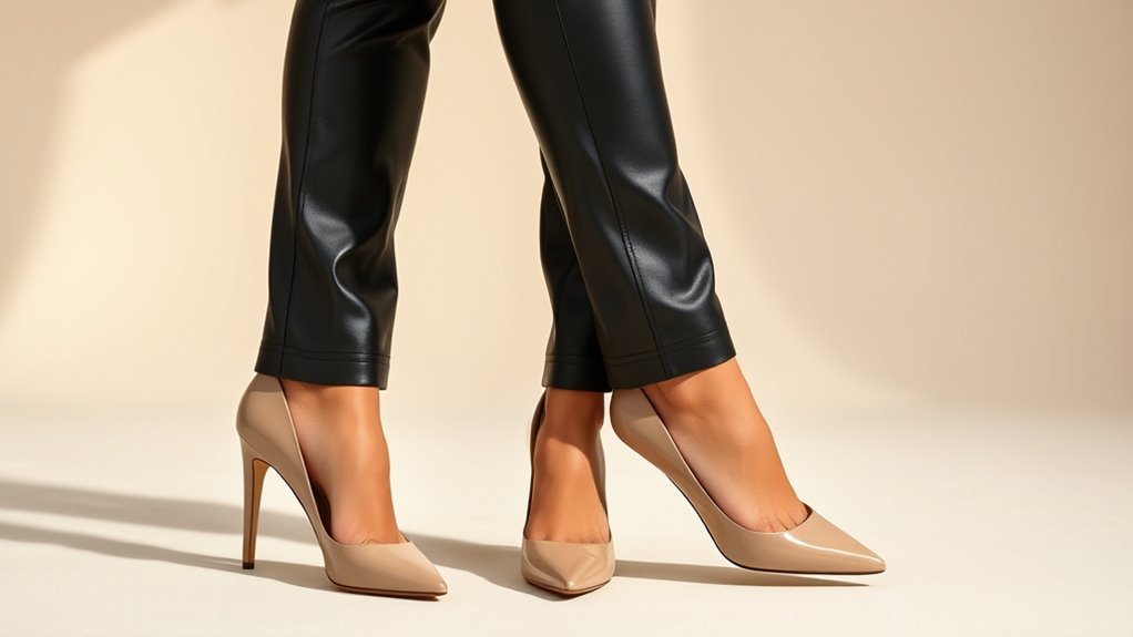 elegant tapered heel design