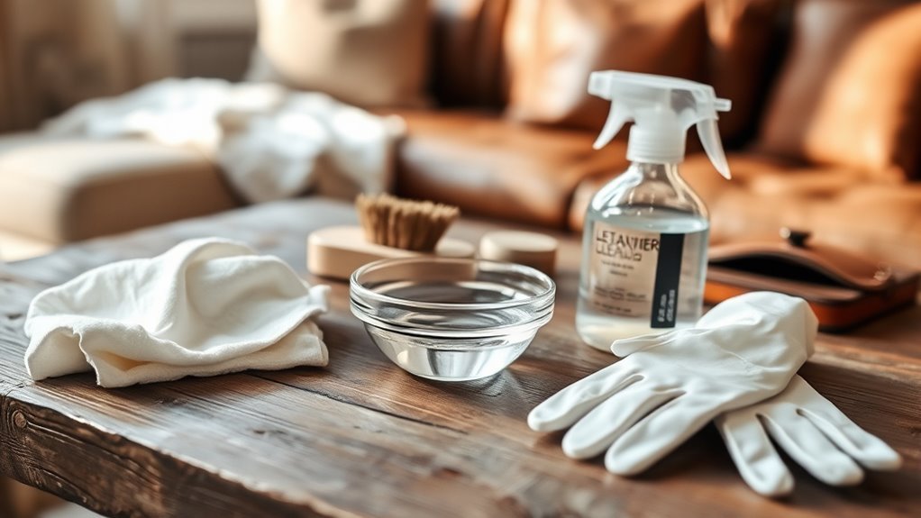 essential leather cleaning supplies