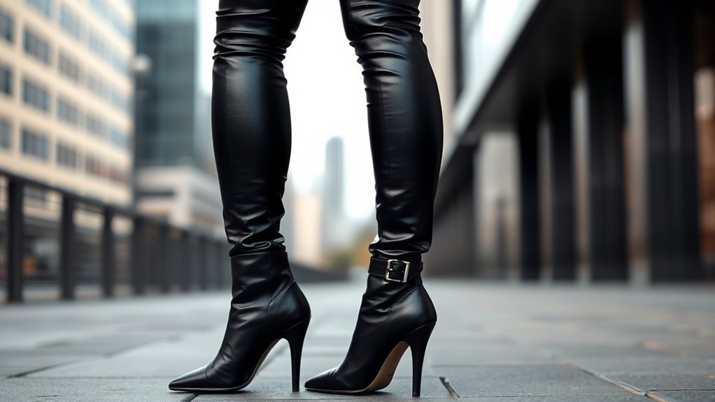 footwear options for leather pants