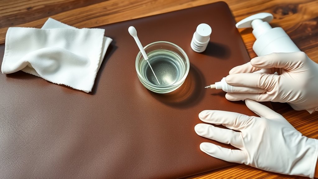 gather appropriate cleaning supplies