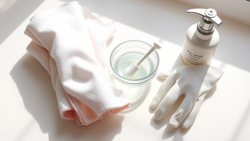 gather cleaning supplies beforehand