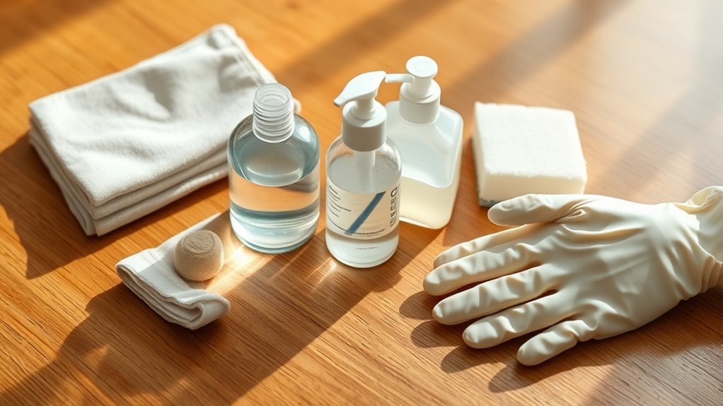 gather gentle cleaning supplies