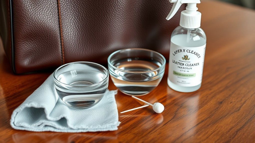 gather ink stain cleaning supplies