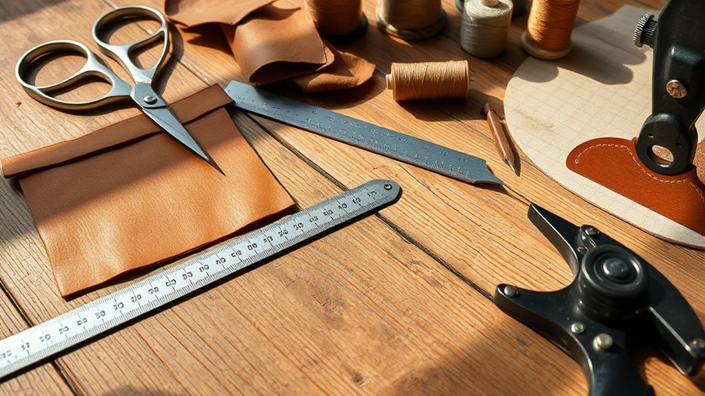 gather leather and tools