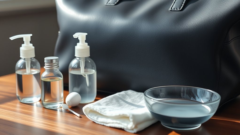 gather leather cleaning supplies