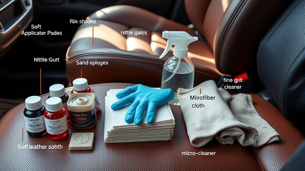 gather leather dye supplies