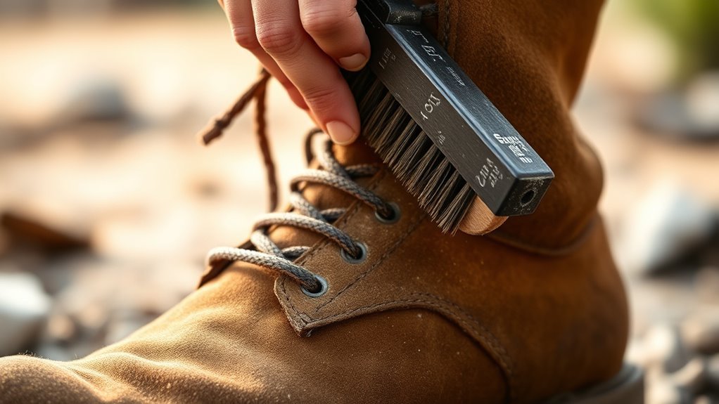 gentle brushing and stain removal