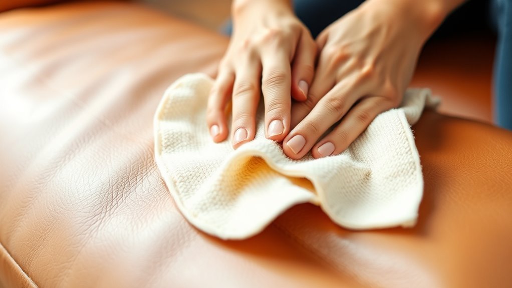 gentle careful leather cleaning