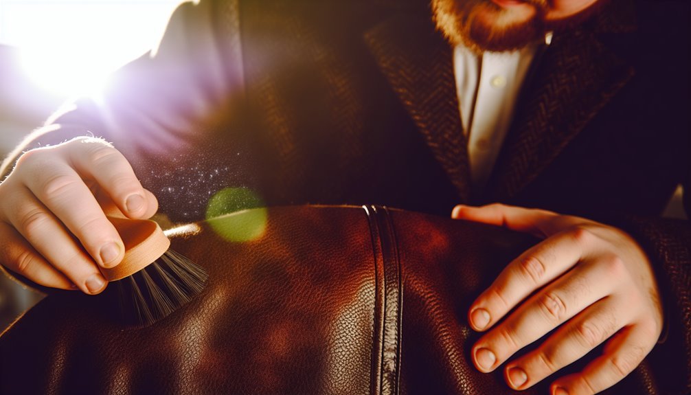 gentle dusting preserves leather