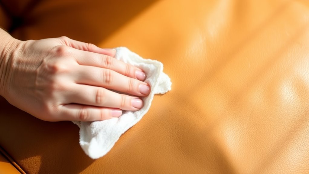 gentle leather cleaning technique