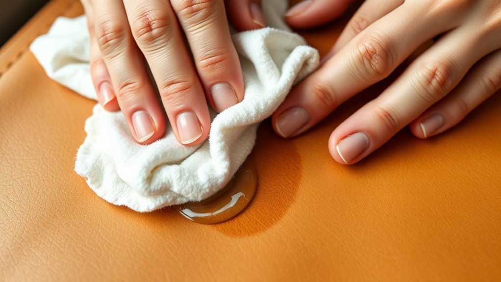 gentle leather glue removal