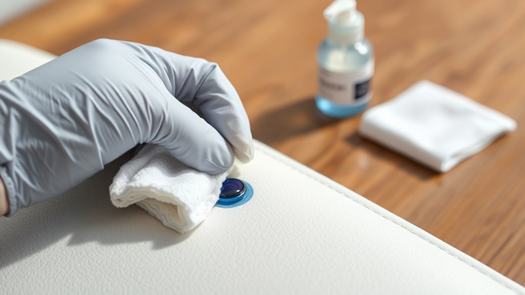 gentle leather stain removal