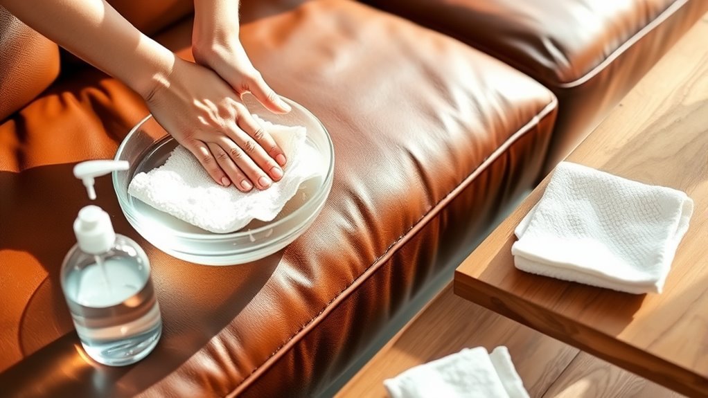 gentle soap water cleaning