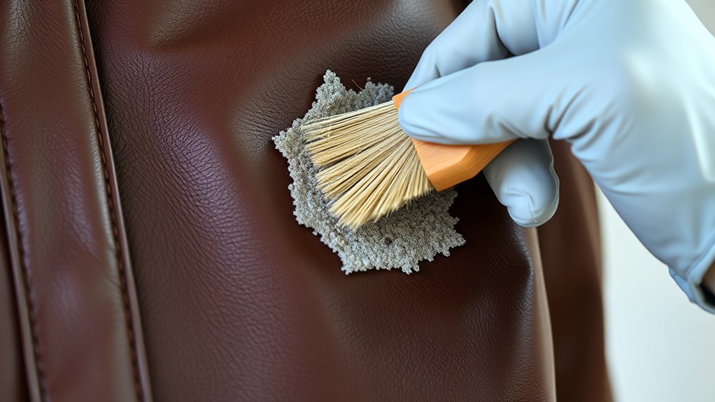 gently brush mold away