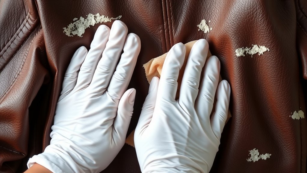 gently clean and dry leather