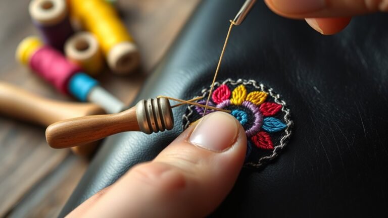 hand sewn leather patches