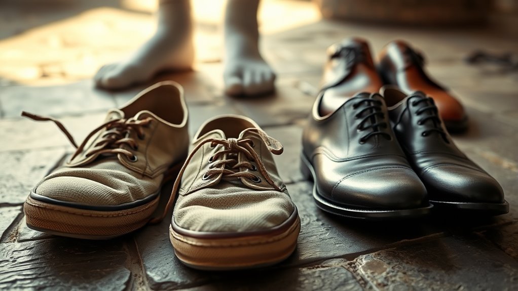 humility through simple footwear