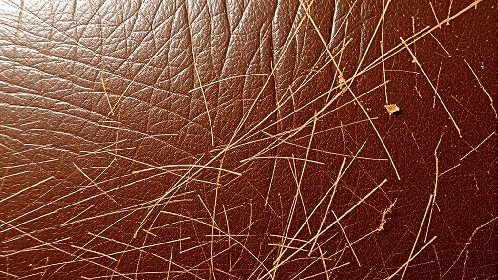 identify and differentiate leather scratches