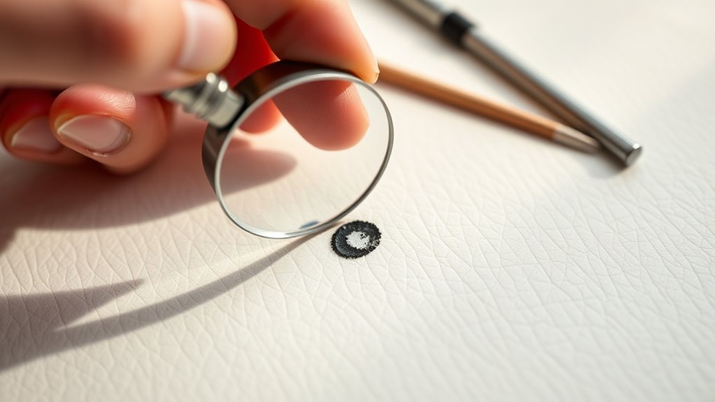 identify ink and leather