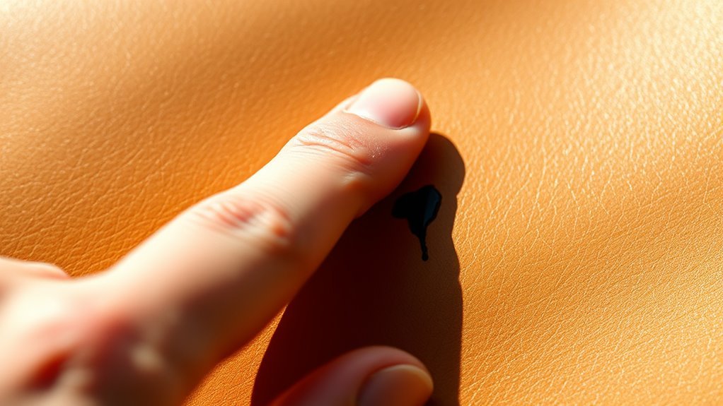 identify ink and leather