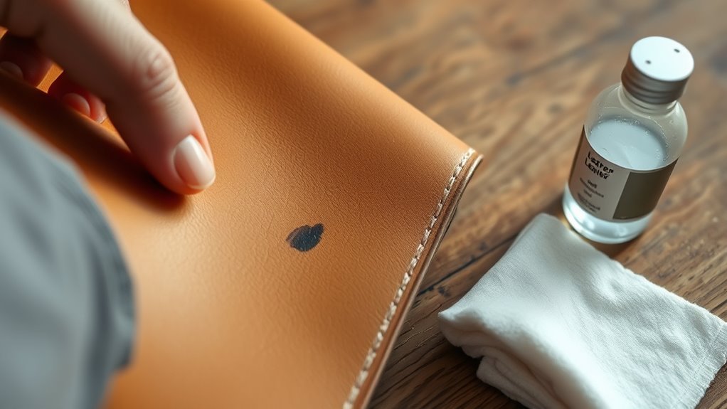 identify leather and ink