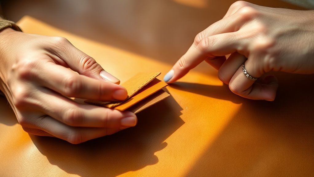 identify leather and ink