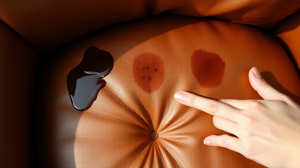 identify leather stain types